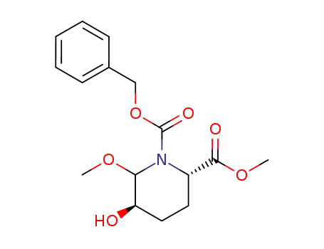 Molecular Structure of 824943-45-5 (METHYL (2S,5R)-1-CBZ-5-HYDROXY-6-METHOXYPIPECOLINATE)