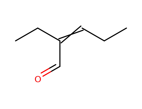 Molecular Structure of 3491-57-4 (2-Ethyl-2-pentenal)