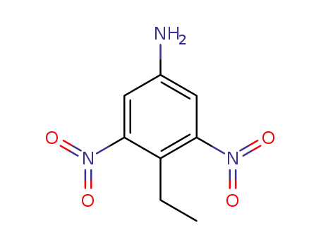 Molecular Structure of 702642-25-9 (Benzenamine, 4-ethyl-3,5-dinitro- (9CI))