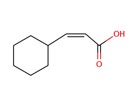 Molecular Structure of 673456-32-1 (2-Propenoic acid, 3-cyclohexyl-, (2Z)-)