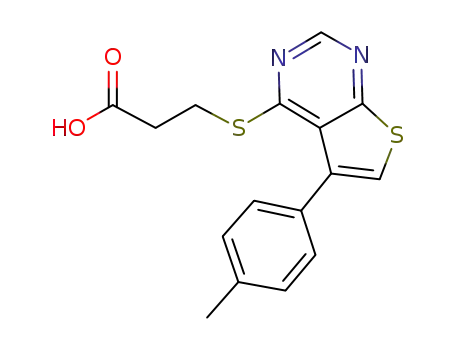 3-[5-(4-Methylphenyl)thieno[2,3-d]pyrimidin-4-yl]sulfanylpropanoic acid