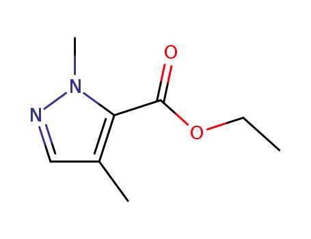 Molecular Structure of 68809-64-3 (ethyl 1,4-diMethyl-1H-pyrazole-5-carboxylate)