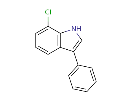 Molecular Structure of 124608-85-1 (7-chloro-3-phenyl-1H-indole)