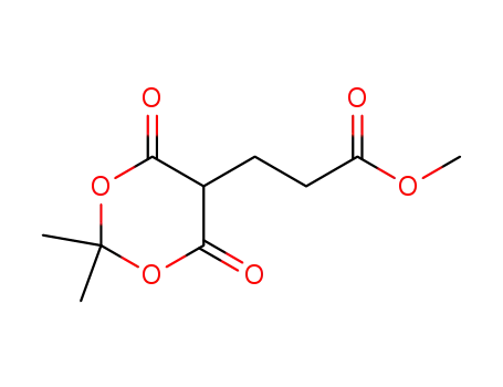Molecular Structure of 62054-77-7 (methyl 3-(2,2-dimethyl-4,6-dioxo-1,3-dioxan-5-yl)propanoate)