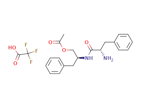 Acetic acid (S)-2-((S)-2-amino-3-phenyl-propionylamino)-3-phenyl-propyl ester; compound with trifluoro-acetic acid