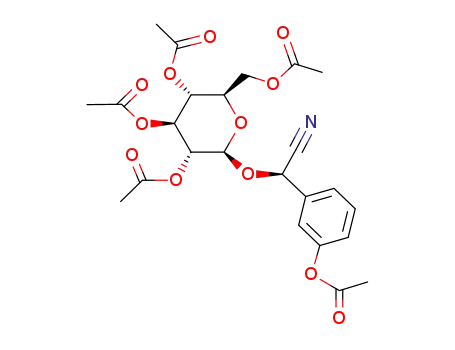(8R)-2-(2,3,4,6-Tetra-O-acetyl-β-D-glucopyranosyl)-2-(3-acetoxyphenyl)acetonitril
