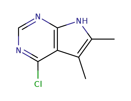 Molecular Structure of 82703-38-6 (4-Chloro-5,6-diMethyl-7H-pyrrolo[2,3-d]pyriMidine)