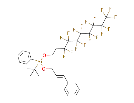 <i>tert</i>-butyl-(3,3,4,4,5,5,6,6,7,7,8,8,9,9,10,10,10-heptadecafluoro-decyloxy)-phenyl-(3-phenyl-allyloxy)-silane