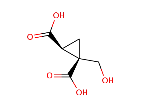 Molecular Structure of 114644-54-1 (1,2-Cyclopropanedicarboxylicacid,1-(hydroxymethyl)-,cis-(9CI))