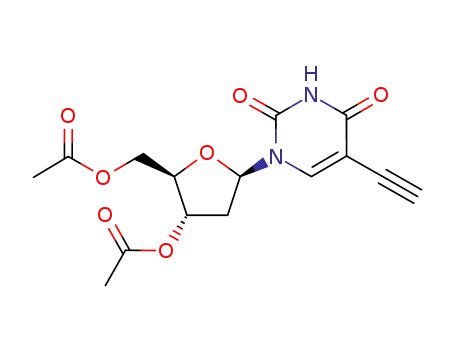 Molecular Structure of 100021-00-9 (Uridine, 2'-deoxy-5-ethynyl-, 3',5'-diacetate)