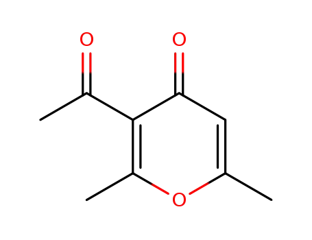 Molecular Structure of 7521-38-2 (2,6-Dimethyl-3-acetyl-4H-pyran-4-one)