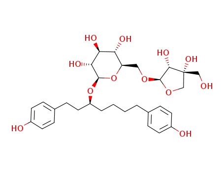 b-D-Glucopyranoside,(1R)-5-(4-hydroxyphenyl)-1-[2-(4-hydroxyphenyl)ethyl]pentyl 6-O-D-apio-b-D-furanosyl-