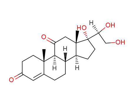 Molecular Structure of 566-38-1 (4-Pregnene-17,20alpha,21-triol-3,11-dione)