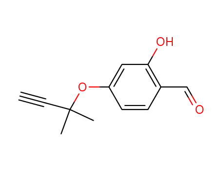 Molecular Structure of 54287-98-8 (2-hydroxy-4-((2-methylbut-3-yn-2-yl)oxy)benzaldehyde)