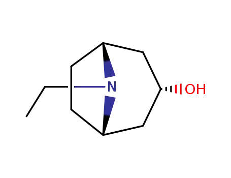 Molecular Structure of 1748-08-9 (endo-8-ethyl-8-azabicyclo<3.2.1>octan-3-ol)