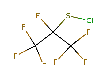 Molecular Structure of 51031-50-6 (heptafluoropropane-2-sulphenic acid chloride)
