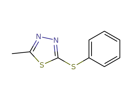 Molecular Structure of 1298111-54-2 (5-methyl-2-phenylmercapto-1,3,4-thiadiazole)