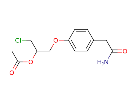 Molecular Structure of 143925-21-7 (1-<p-(carbamoylmethyl)phenoxy>-2-acetoxy-3-chloropropane)