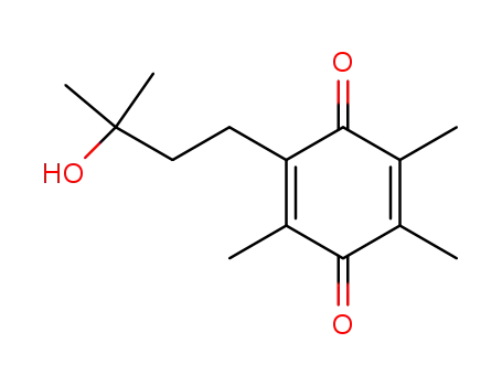 Molecular Structure of 30876-55-2 (2,5-Cyclohexadiene-1,4-dione,
2-(3-hydroxy-3-methylbutyl)-3,5,6-trimethyl-)