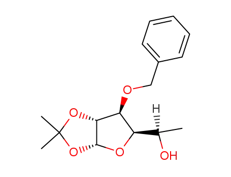 Molecular Structure of 18439-44-6 (6-Deoxy-1-O,2-O-isopropylidene-3-O-benzyl-α-D-glucofuranose)