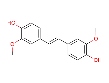 Molecular Structure of 7329-69-3 (Phenol, 4,4'-(1E)-1,2-ethenediylbis[2-methoxy-)