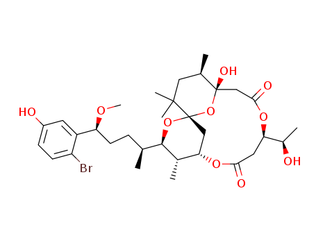 2,6,10,17-Tetraoxatricyclo[11.3.1.11,5]octadecane-7,11-dione,3-[(1S,4S)-4-(2-bromo-5-hydroxyphenyl)-4-methoxy-1-methylbutyl]-13-hydroxy-9-[(1R)-1-hydroxyethyl]-4,14,16,16-tetramethyl-,(1S,3R,4S,5S,9R,