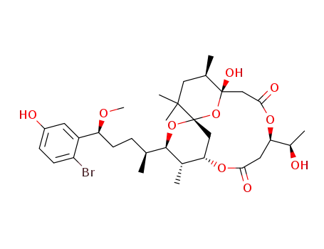 2,6,10,17-Tetraoxatricyclo[11.3.1.11,5]octadecane-7,11-dione,3-[(1S,4S)-4-(2-bromo-5-hydroxyphenyl)-4-methoxy-1-methylbutyl]-13-hydroxy-9-[(1R)-1-hydroxyethyl]-4,14,16,16-tetramethyl-,(1S,3R,4S,5S,9R,