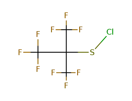 Molecular Structure of 32308-83-1 (nonafluoro-tert-butanesulfenyl chloride)