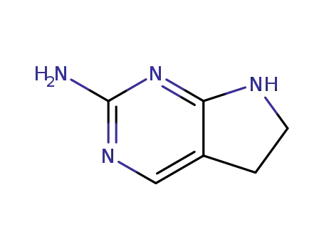 Molecular Structure of 97482-19-4 (1H-Pyrrolo[2,3-d]pyrimidin-2-amine, 5,6-dihydro- (9CI))