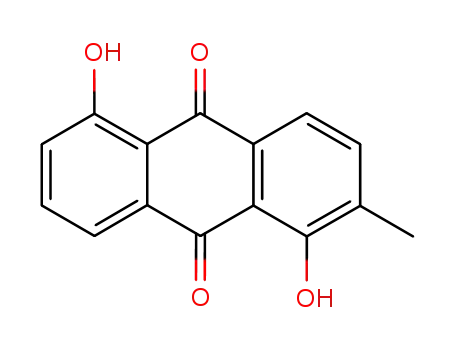 Molecular Structure of 64809-73-0 (1,5-dihydroxy-2-methylanthracene-9,10-dione)