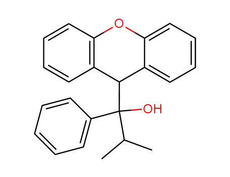 Molecular Structure of 126256-10-8 (2-Methyl-1-phenyl-1-(9-xanthyl)-1-propanol)