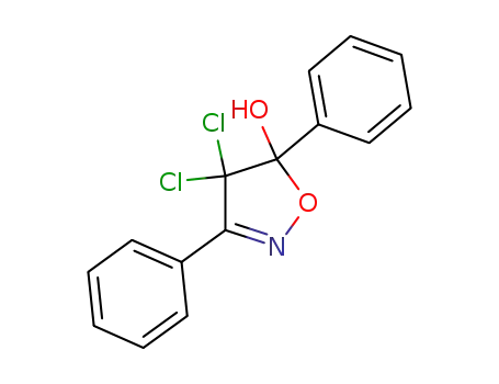 Molecular Structure of 79344-05-1 (3,5-diphenyl-4,4-dichloro-5-hydroxy-Δ<sup>2</sup>-isoxazoline)