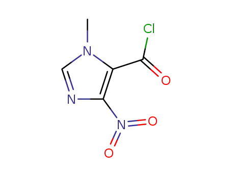 Molecular Structure of 61982-14-7 (1H-Imidazole-5-carbonylchloride,1-methyl-4-nitro-(9CI))