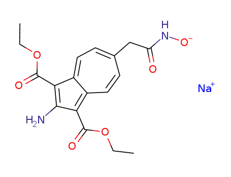 Molecular Structure of 227945-00-8 (diethyl 2-amino-6-[(hydroxycarbamoyl)-methyl]-azulene-1,3-dicarboxylate sodium)