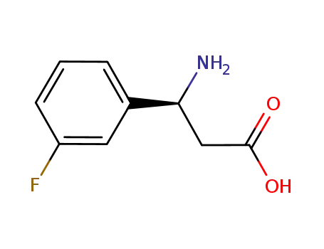 Molecular Structure of 723284-79-5 ((S)-3-Amino-3-(3-fluoro-phenyl)-propionic acid)