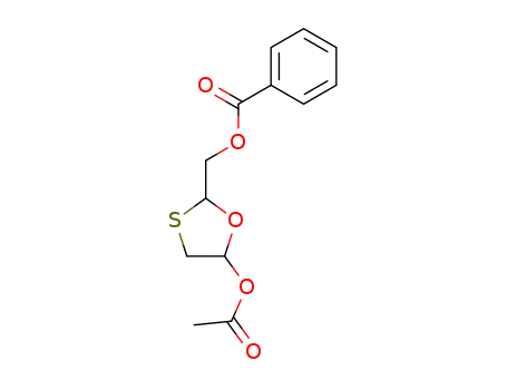Molecular Structure of 146726-76-3 (5-(Acetyloxy)-1,3-oxathiolane-2-Methanol Benzoate)