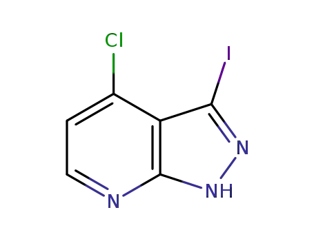Molecular Structure of 949558-30-9 (4-Chloro-3-iodo-1H-pyrazolo[3,4-b]pyridine)