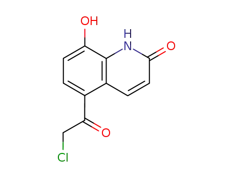 2(1H)-Quinolinone, 5-(chloroacetyl)-8-hydroxy-
