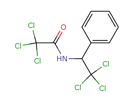 Molecular Structure of 136454-64-3 (2,2,2-Trichloro-N-(2,2,2-trichloro-1-phenyl-ethyl)-acetamide)