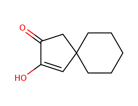 Molecular Structure of 122821-50-5 (2-hydroxyspiro<4,5>-dec-1-en-3-one)