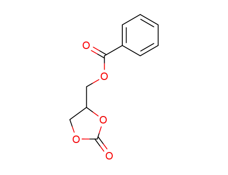 Molecular Structure of 98760-26-0 ((+/-)-4-<(benzoyloxy)methyl>-1,3-dioxolan-2-one)