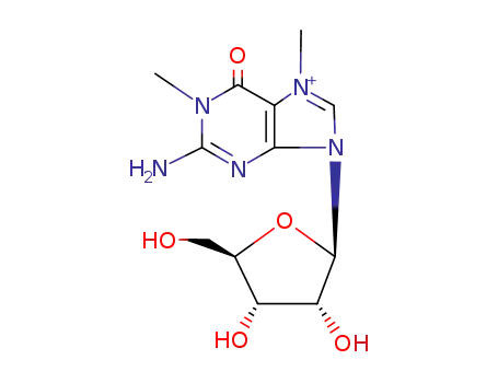 2-amino-9-[(2R,3R,4S,5R)-3,4-dihydroxy-5-(hydroxymethyl)oxolan-2-yl]-1,7-dimethylpurin-9-ium-6-one