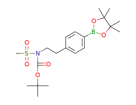 Molecular Structure of 353235-95-7 (N-(t-butoxycarbonyl)-N-(methylsulfonyl)-N-(2-(4-(4,4,5,5-tetramethyl(1,3,2-dioxaborolan-2-yl))phenyl)ethyl)amine)