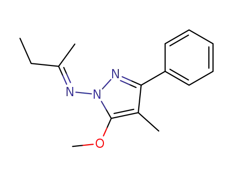 1H-Pyrazol-1-amine,
5-methoxy-4-methyl-N-(1-methylpropylidene)-3-phenyl-