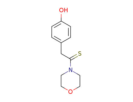 Molecular Structure of 781654-24-8 (Morpholine, 4-[2-(4-hydroxyphenyl)-1-thioxoethyl]-)