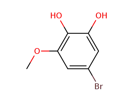 Molecular Structure of 38790-07-7 (1,2-Benzenediol, 5-bromo-3-methoxy-)