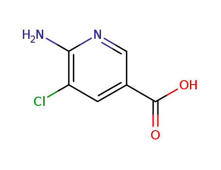Molecular Structure of 41668-11-5 (6-Amino-5-chloronicotinic acid)