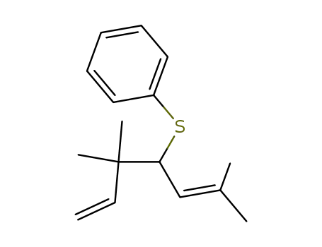 Molecular Structure of 100339-90-0 (3,3,6-Trimethyl-4-phenylmercapto-heptadien-(1,5))