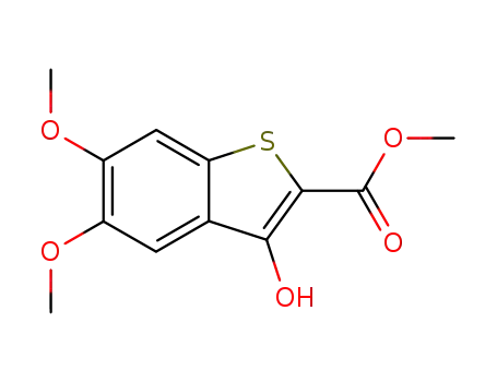 Molecular Structure of 26759-48-8 (methyl 3-hydroxy-5,6-dimethoxybenzo[b]thiophene-3-carboxylate)