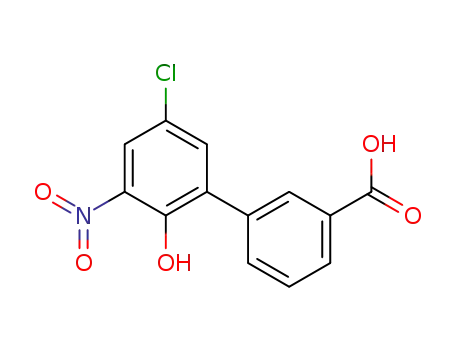 Molecular Structure of 376592-58-4 (5-Chloro-2-hydroxy-3-nitro-(1,1-biphenyl)-3-carboxylic acid)